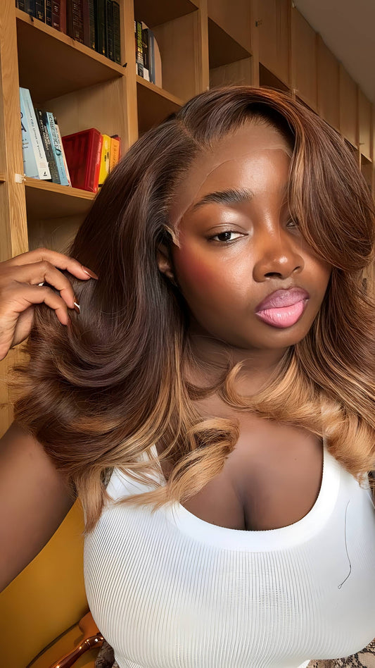 Ombré copper brown